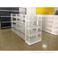 The chemist's shop/Store Shelf in milk white with mesh back panel & white price label